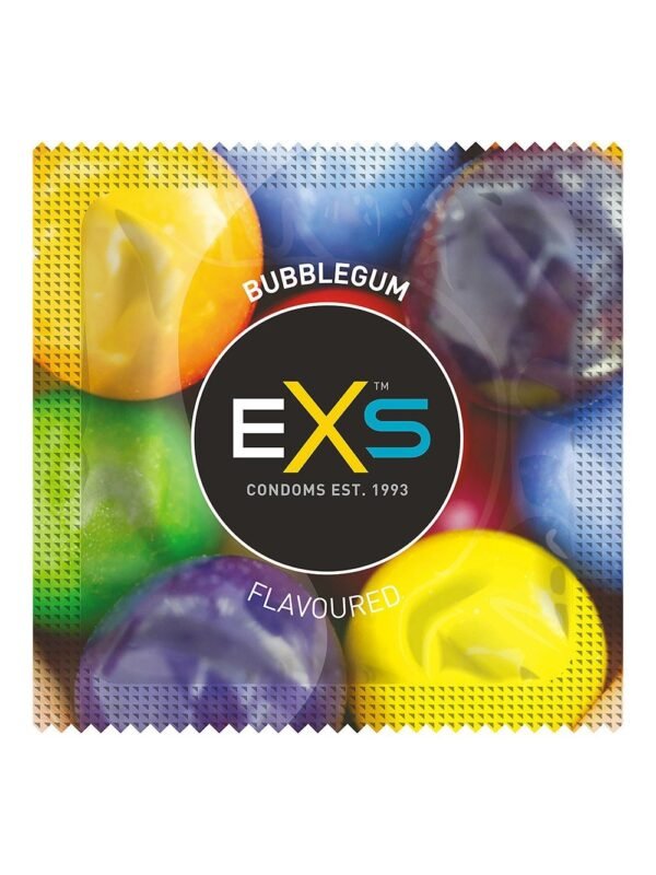 2 préservatifs aromatisés bubble gum en latex 54 mm