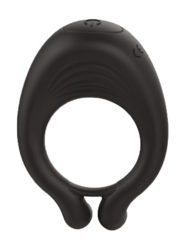 Anneau pénien vibrant en silicone noir