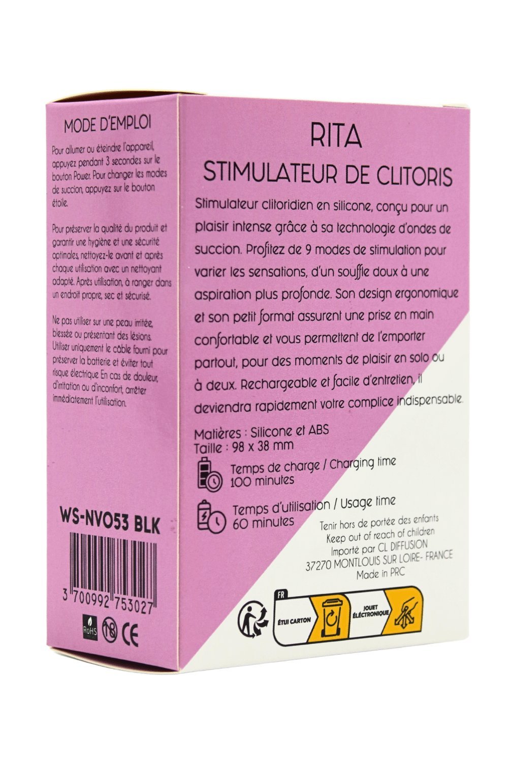 Aspirateur clitoridien à ondes de succion