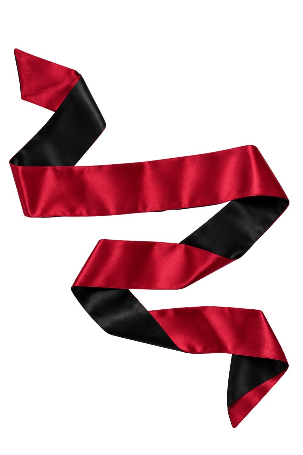 Bandeau satiné multi-usage rouge et noir 145 cm