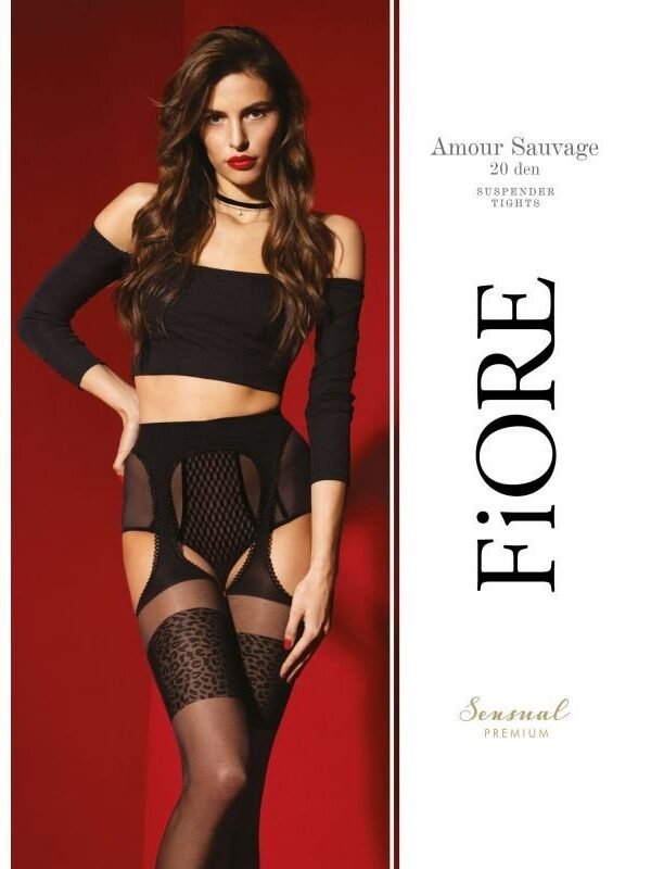Bas jarretelles Amour Sauvage 20 DEN noir – Fiore