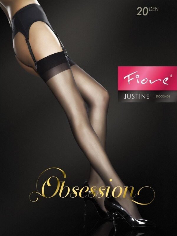 Bas Justine 20 DEN minimalistes, noir, blanc ou beige