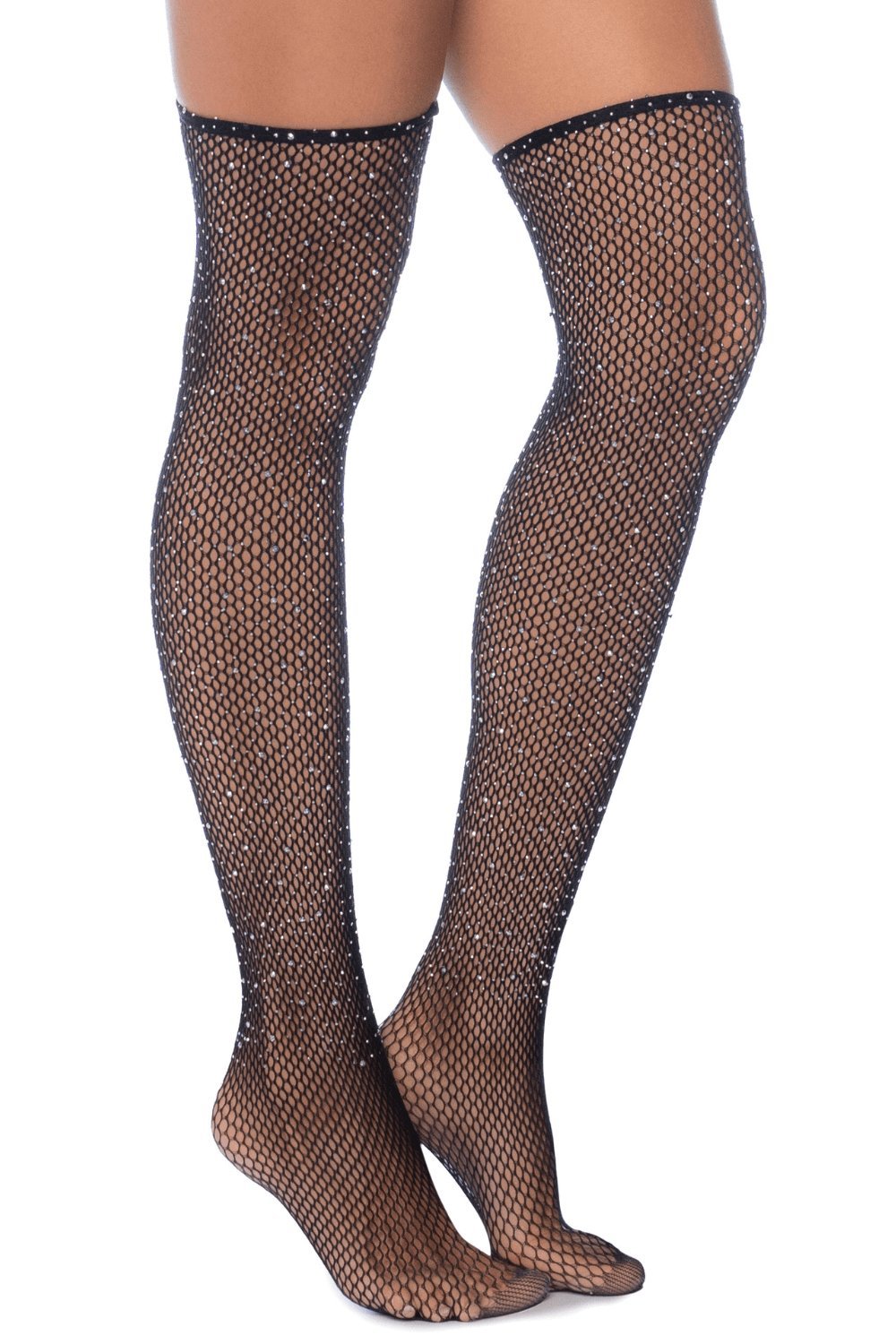 Bas résille noire à strass – Mapalé