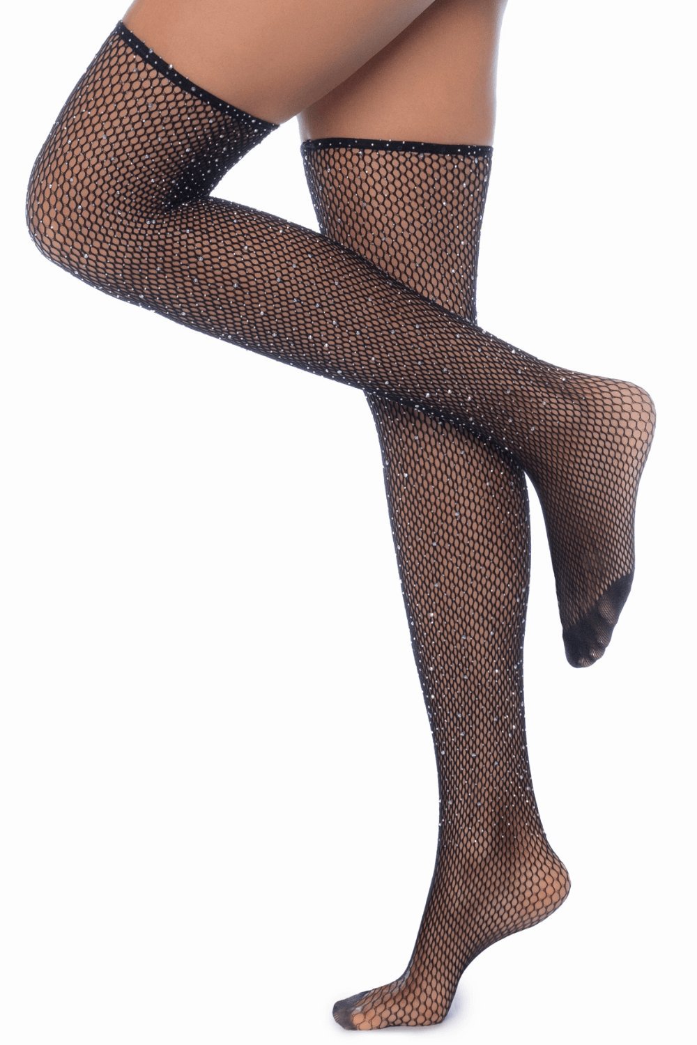 Bas résille noire à strass – Mapalé