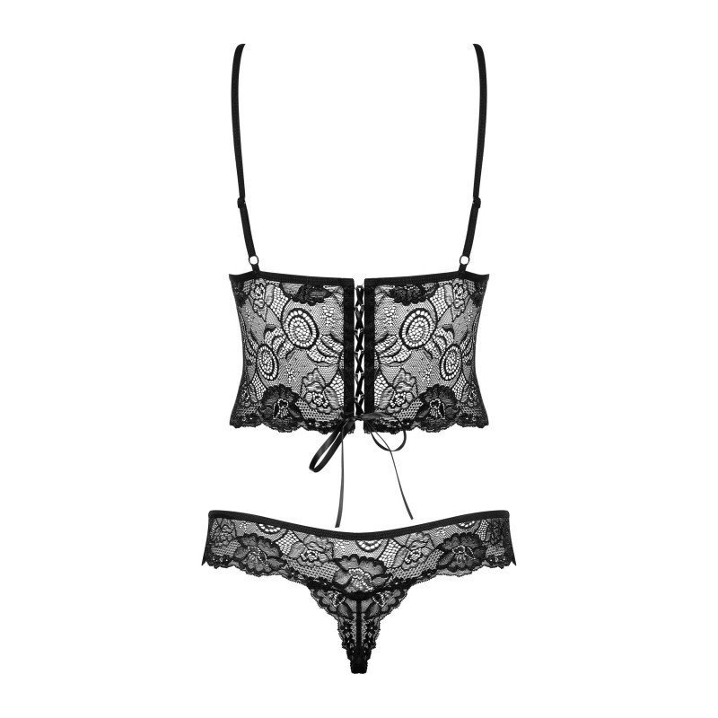 Body Alluria dentelle noire laçage dos – Obsessive