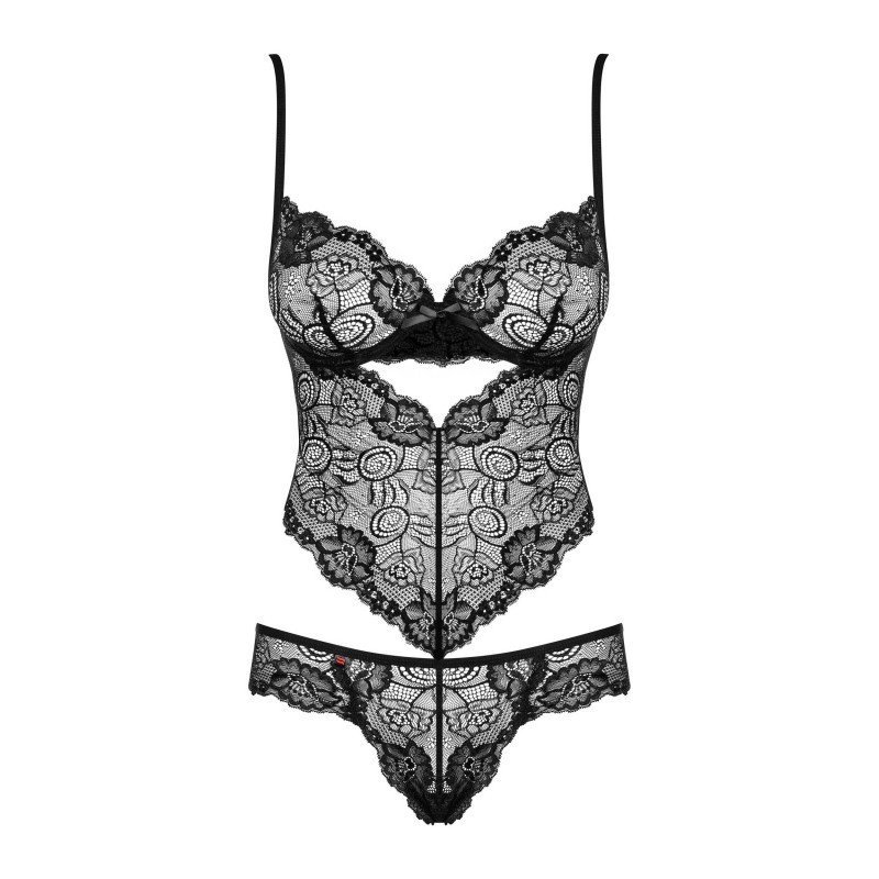 Body Alluria dentelle noire laçage dos – Obsessive