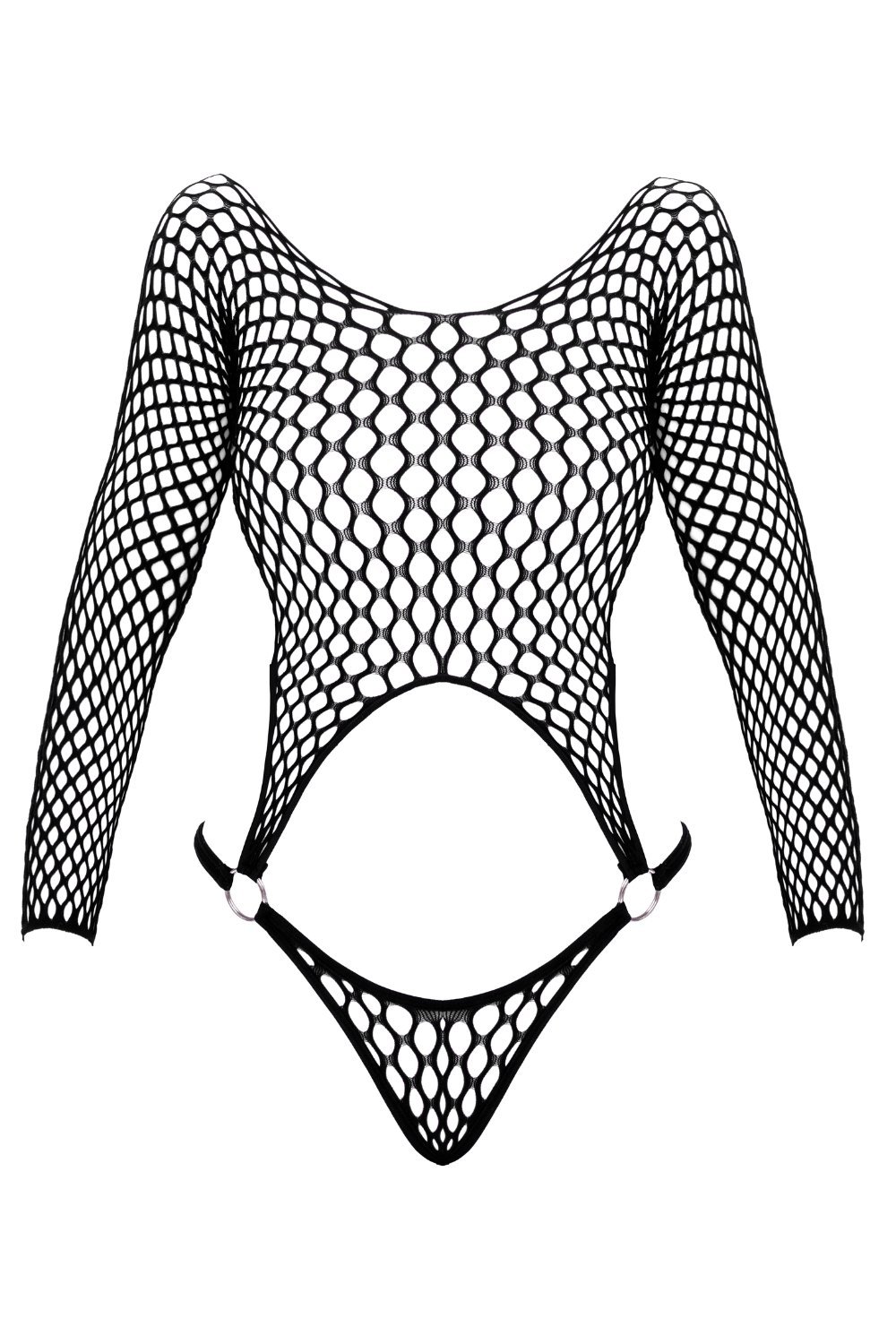 Body string résille grosse maille Fantasy noir – Cottelli