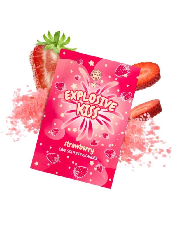 Bonbons pétillants pour sexe oral à la fraise