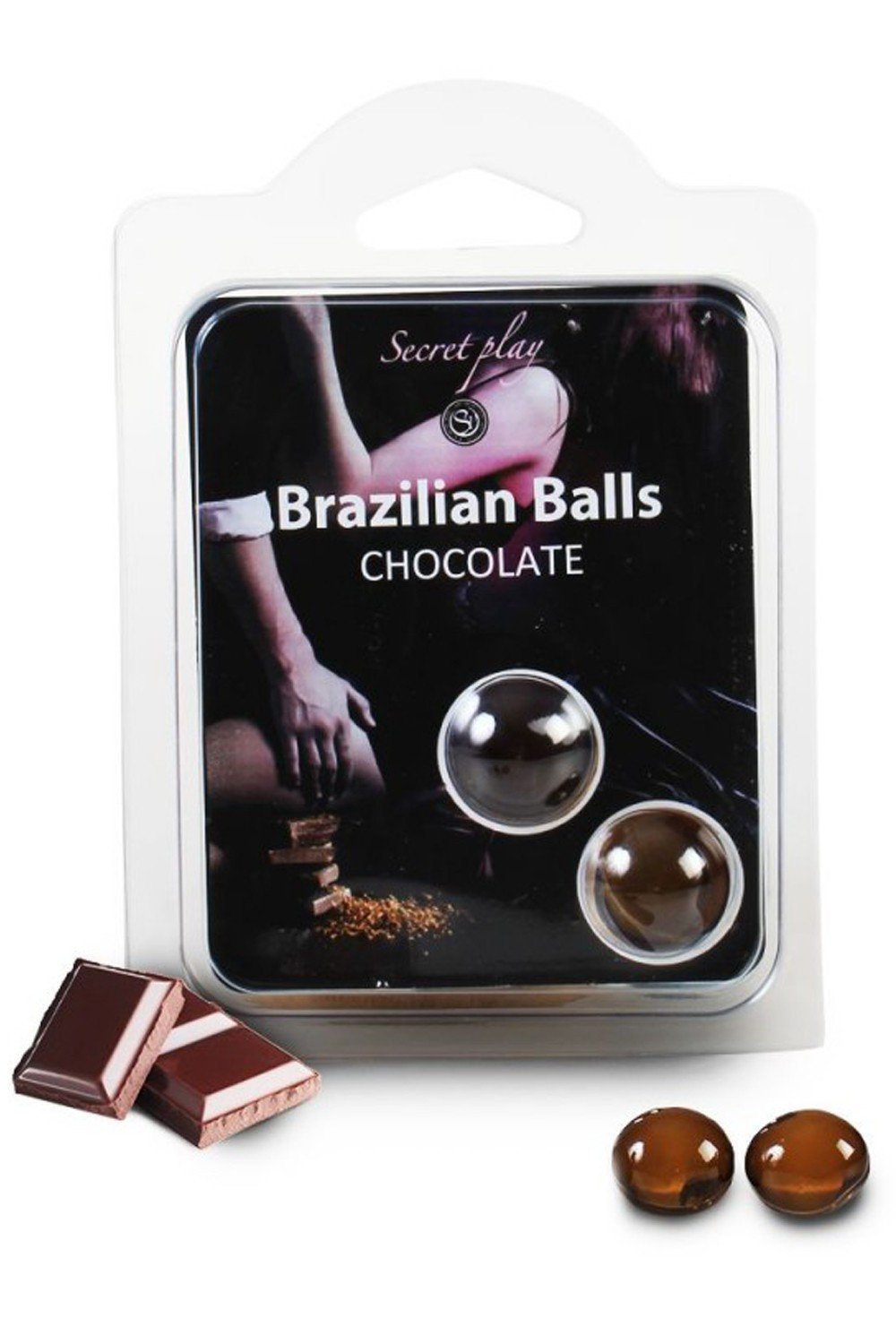 Boules de massage à l'huile saveur chocolat