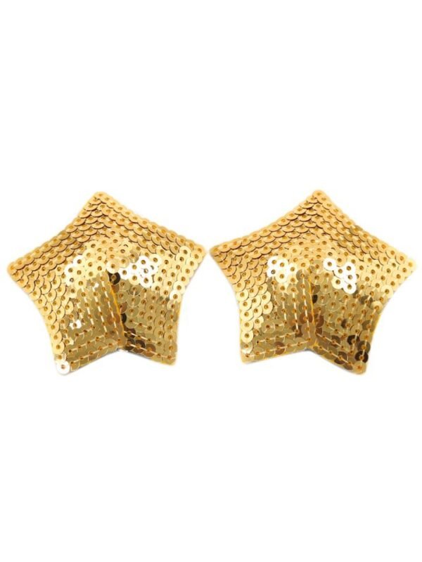 Cache-tétons sexy étoile à sequins dorés