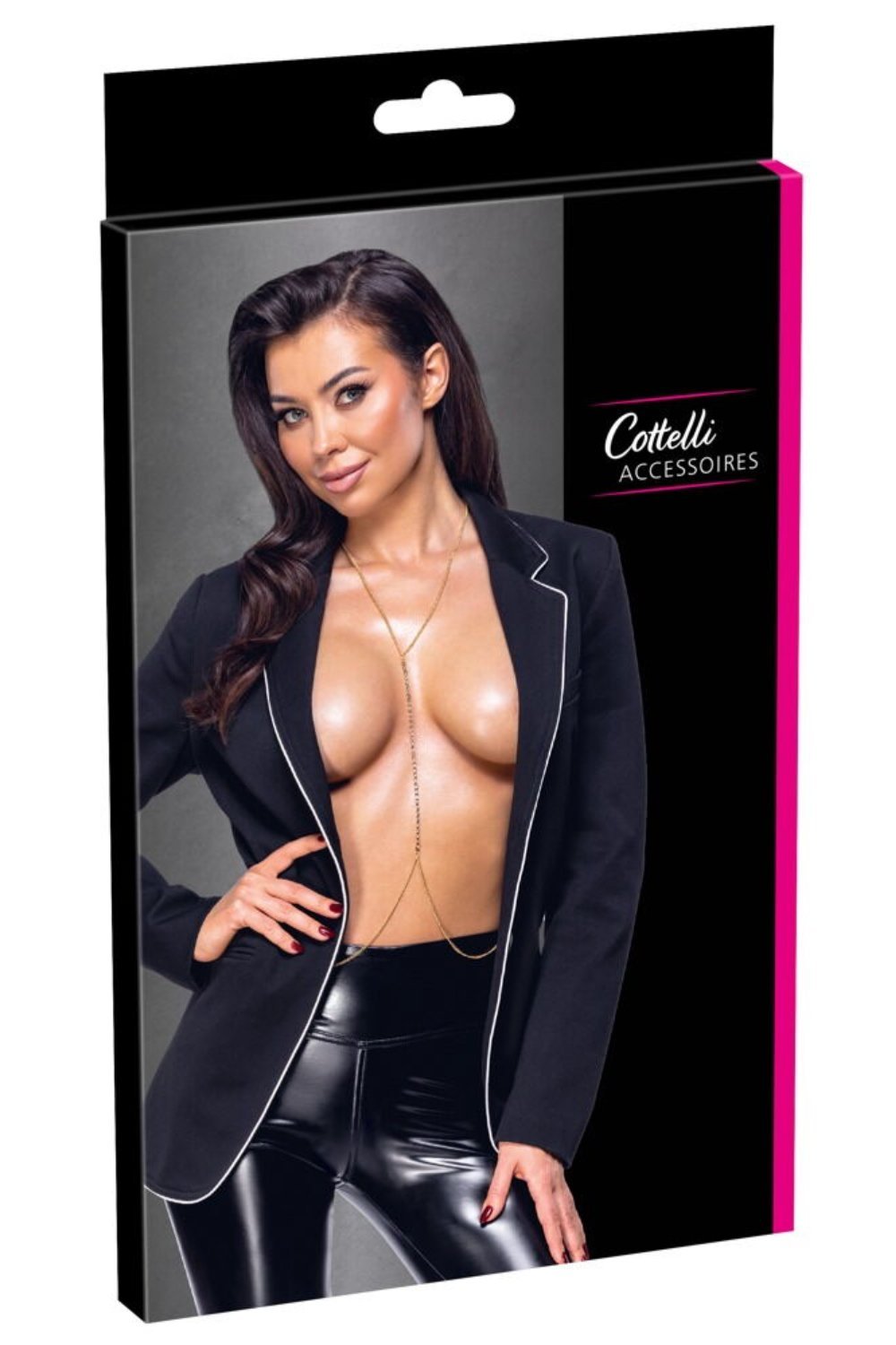 Chaîne de corps sexy dorée à ligne de strass