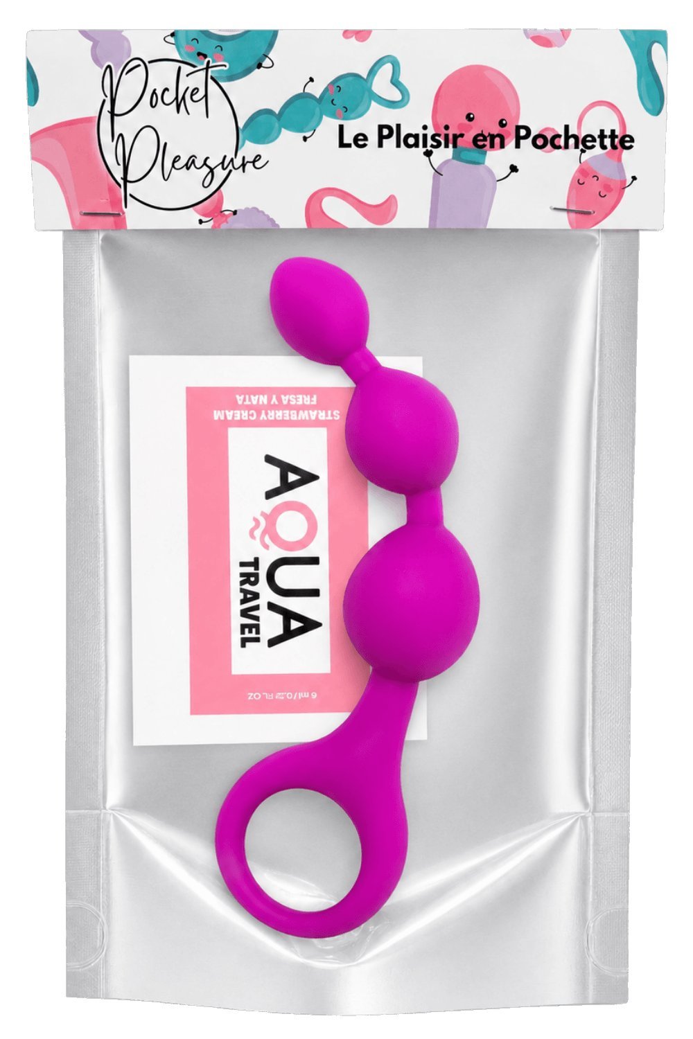 Chapelet anal 3 boules fuchsia