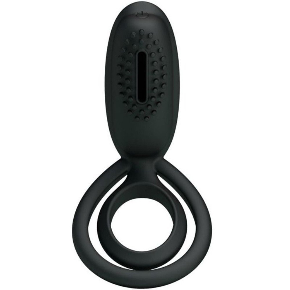 Cockring vibrant avec stimulateur clitoridien