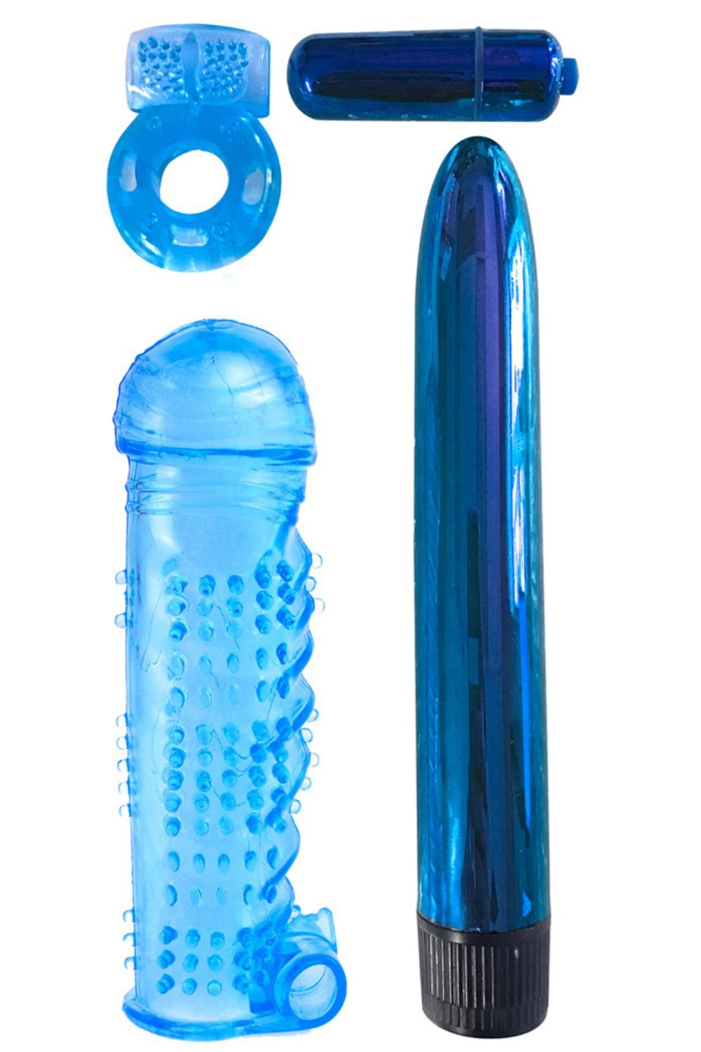 Coffret 4 sextoys bleu