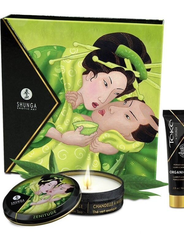 Coffret de massage bio au thé vert