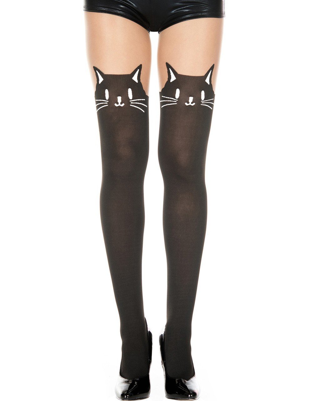Collant semi-opaque à tête de chat – Music Legs