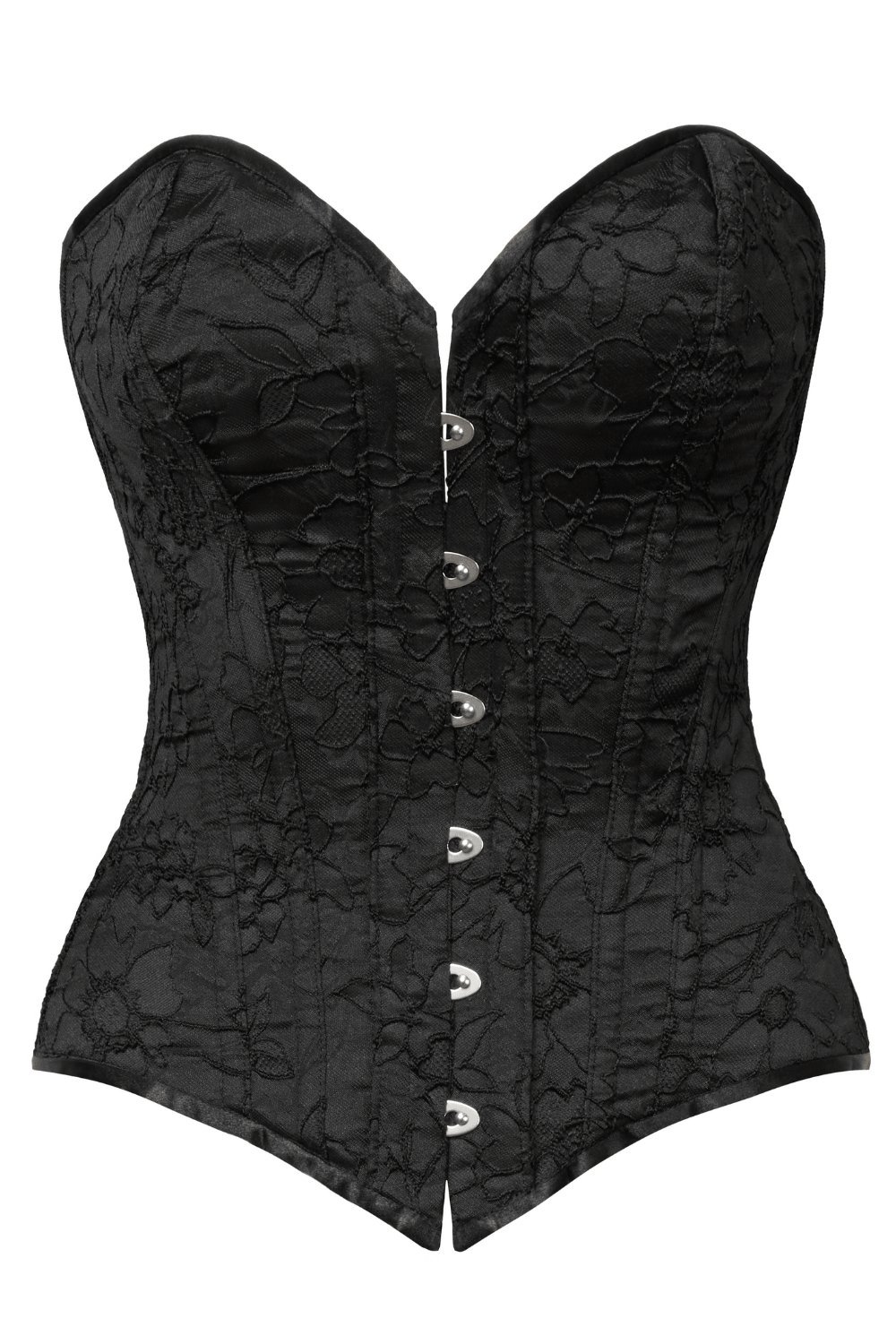 Corset bustier noir velouté à baleines, dos lacé – Cottelli