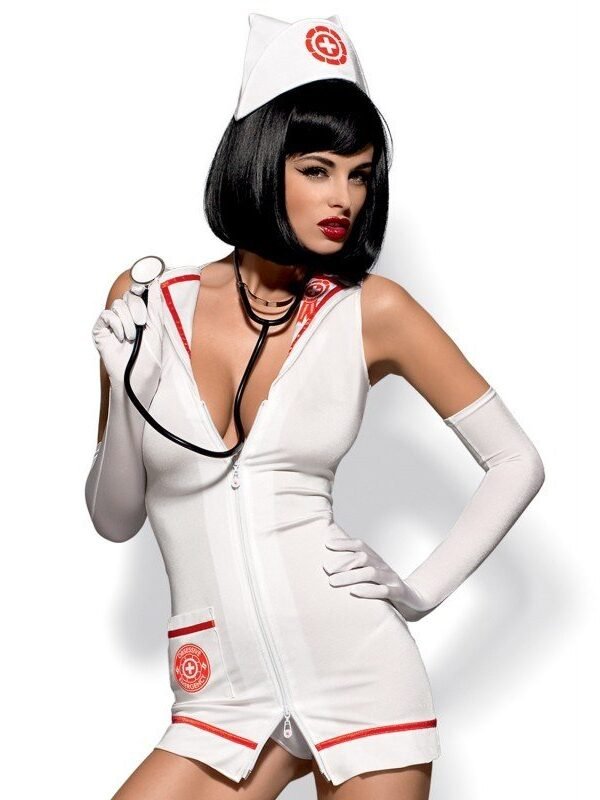 Costume d'infirmière sexy avec stéthoscope