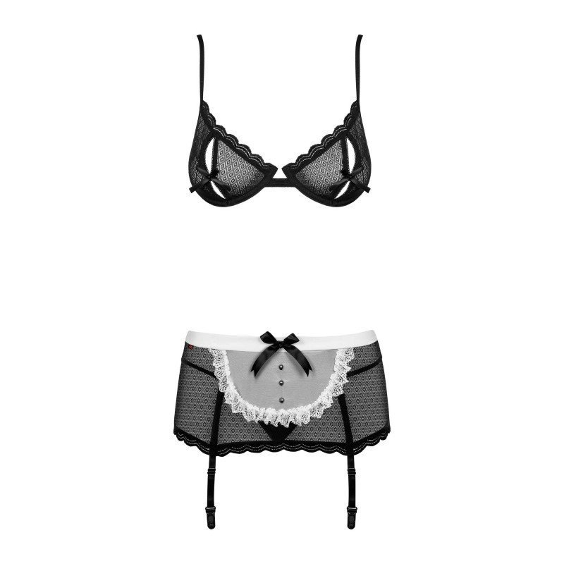 Costume de soubrette sexy avec bas