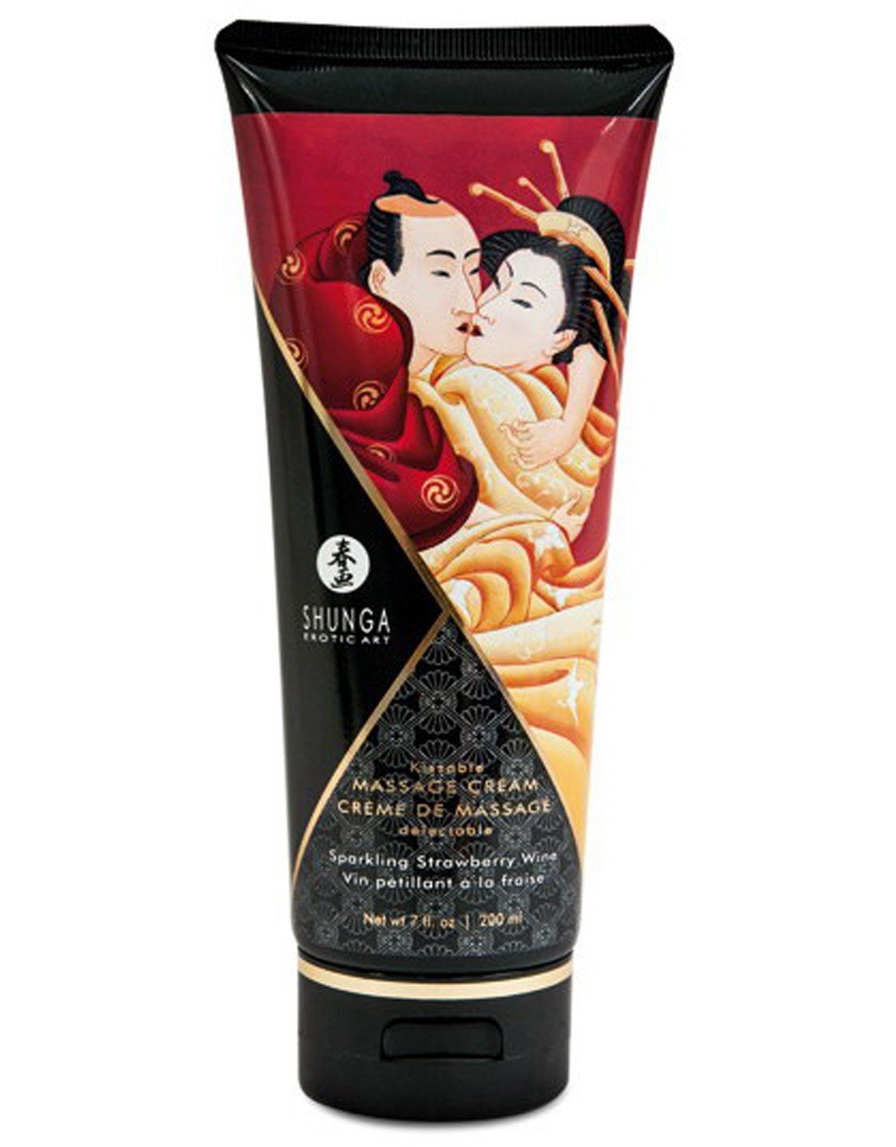 Crème de massage hydratante fraise vin pétillant 200 ml
