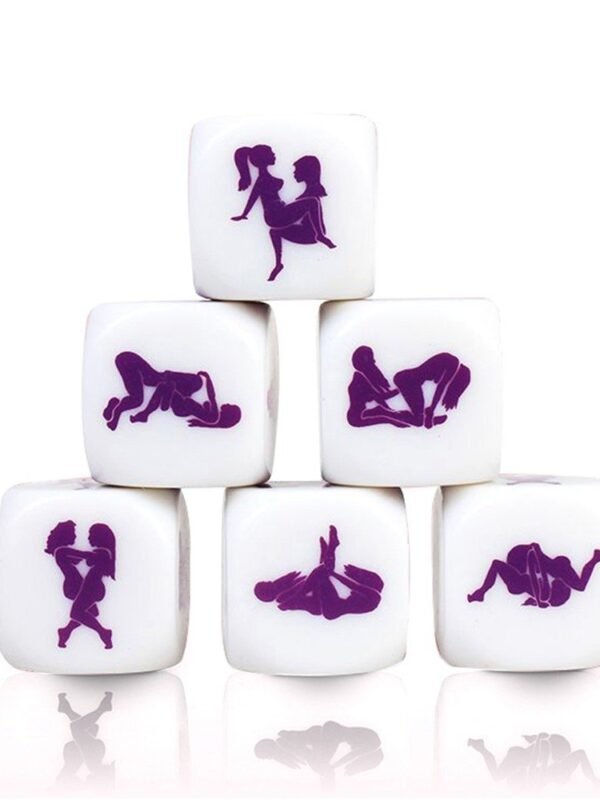 Dé de positions sexy pour couple lesbien, 6 faces