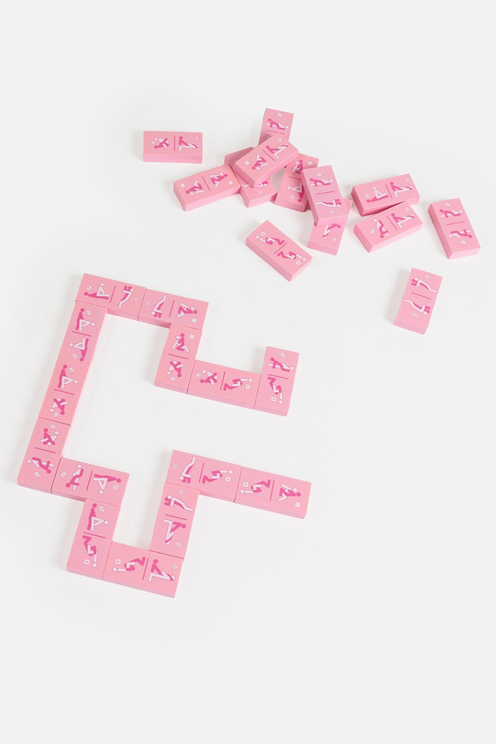 Dominos sexy en bois, 7 positions du Kamasutra