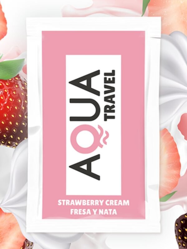 Dosette lubrifiant à l'eau saveur fraise à la crème 6 ml