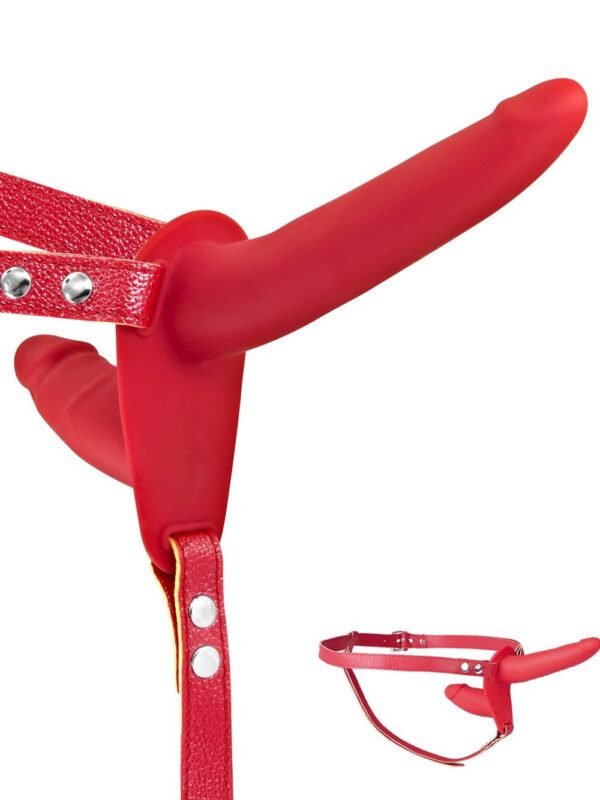 Double gode-ceinture rouge