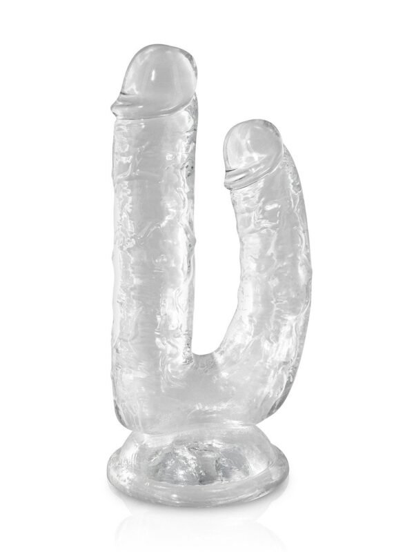 Double gode ventouse transparent