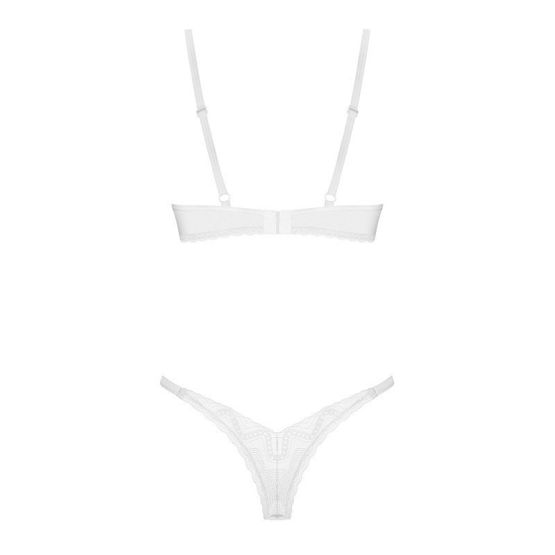 Ensemble Alissium blanc dentelle géométrique – Obsessive