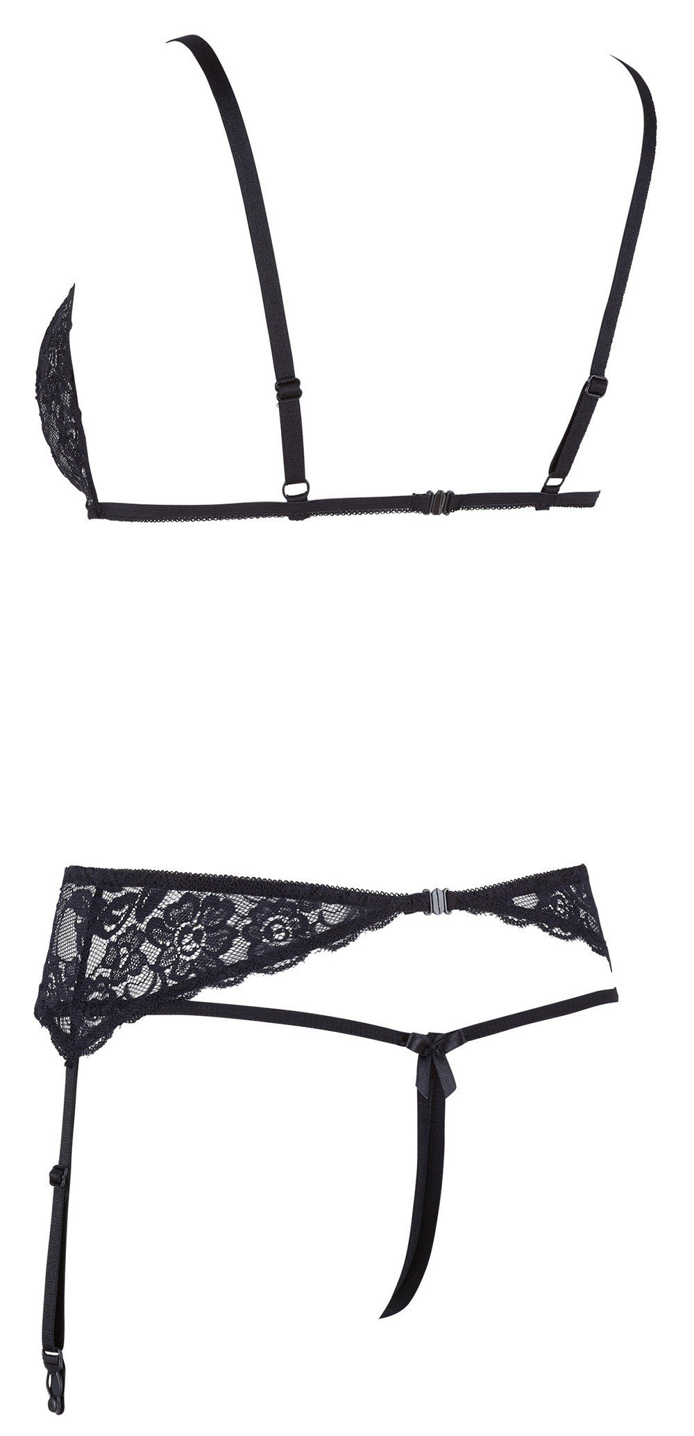 Ensemble dentelle noire bonnets fendus – Cottelli