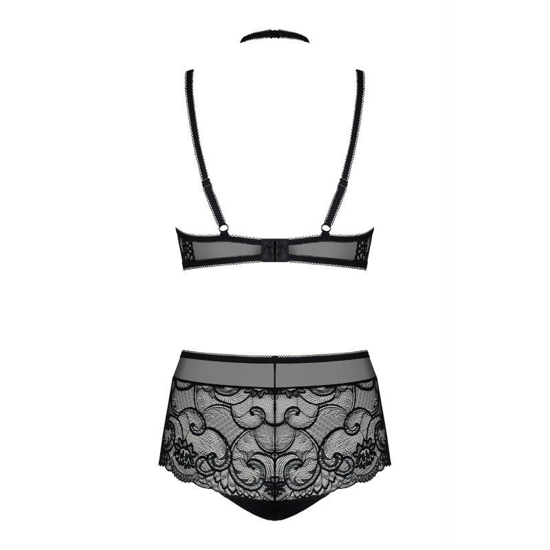 Ensemble Elizenes dentelle noire et shorty – Obsessive