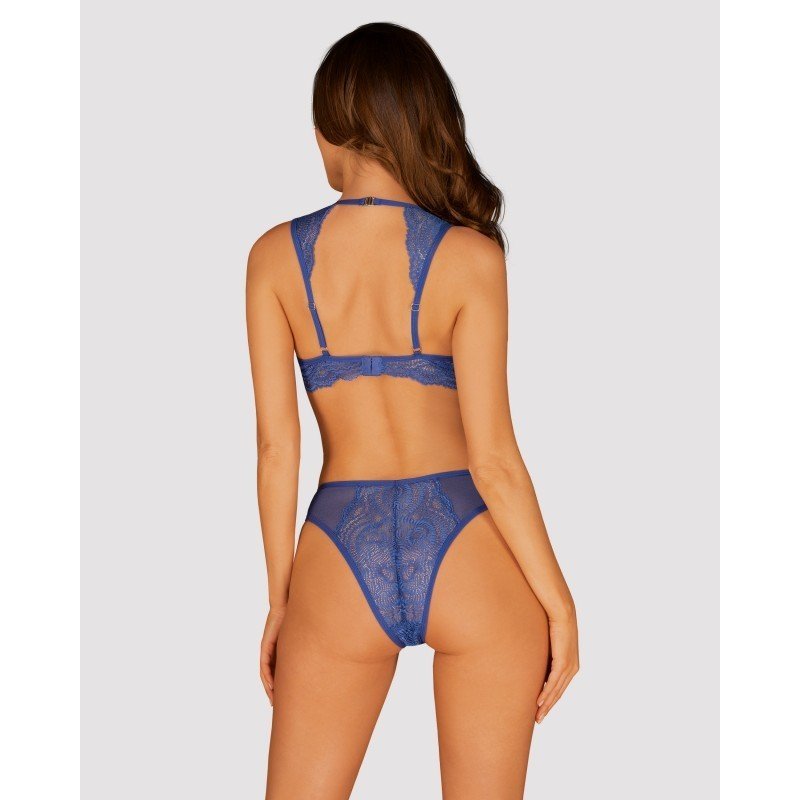 Ensemble Giselia bleu culotte taille haute – Obsessive