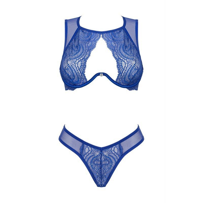 Ensemble Giselia bleu culotte taille haute – Obsessive