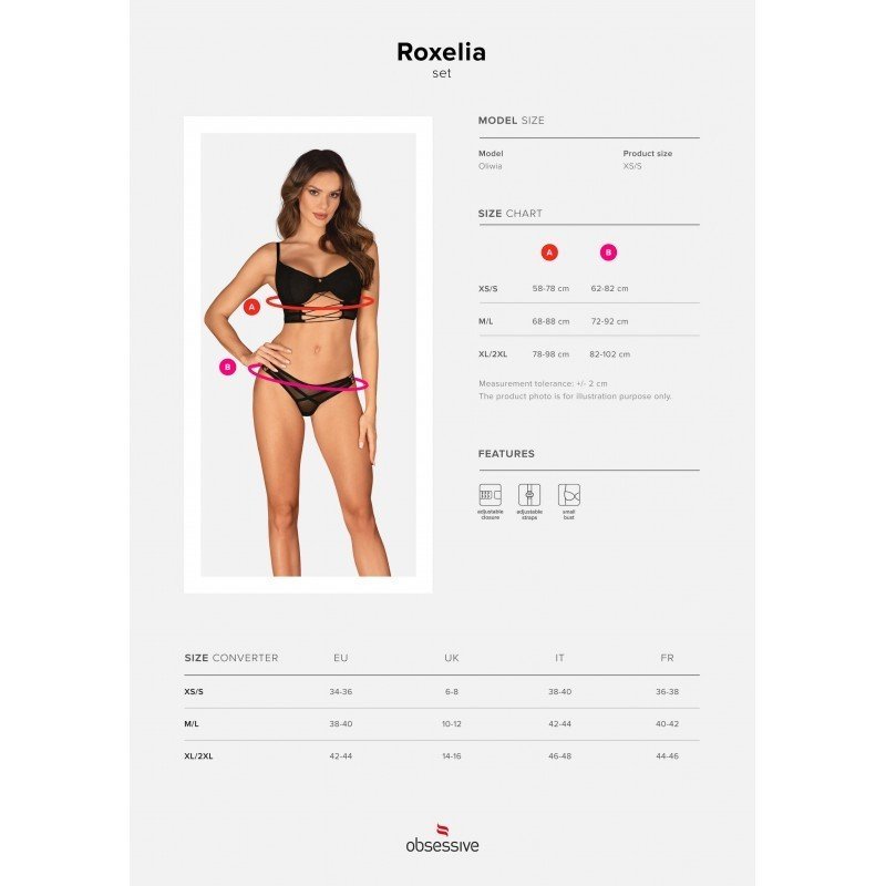 Ensemble Roxelia noir découpes et résille – Obsessive