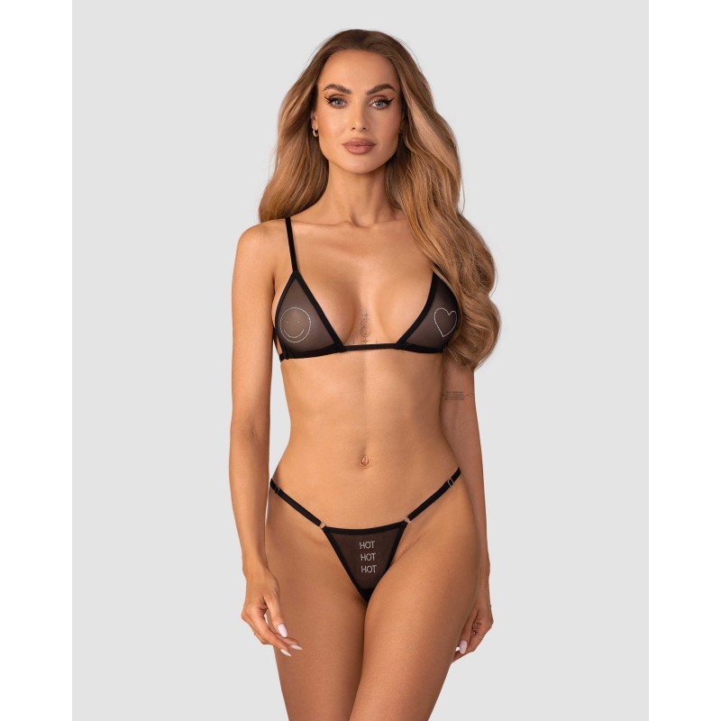 Ensemble Wet Me maille recyclée transparente – Obsessive