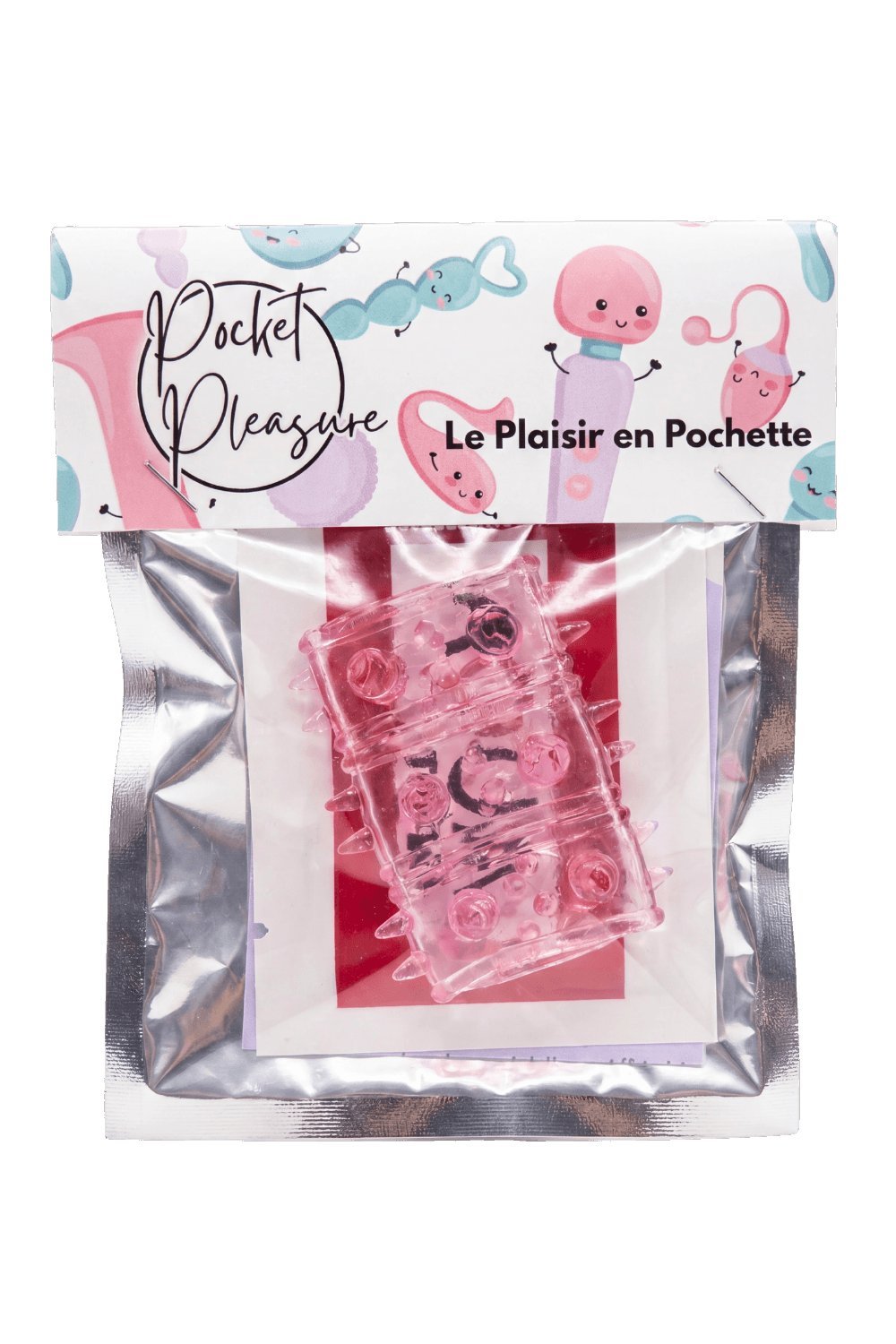 Gaine pénienne à picots rose