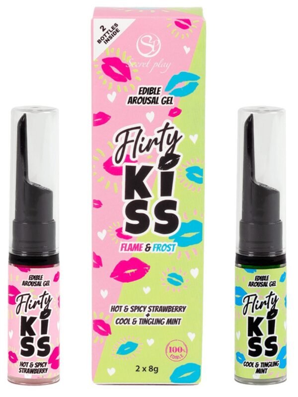 Gels pour sexe oral fraise et menthe 2 x 8 g