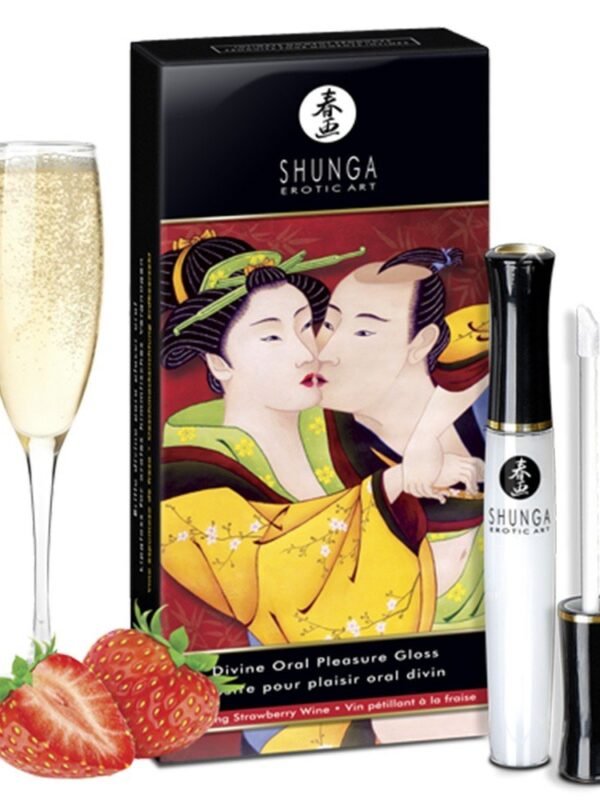 Gloss pour sexe oral fraise vin pétillant 10 ml