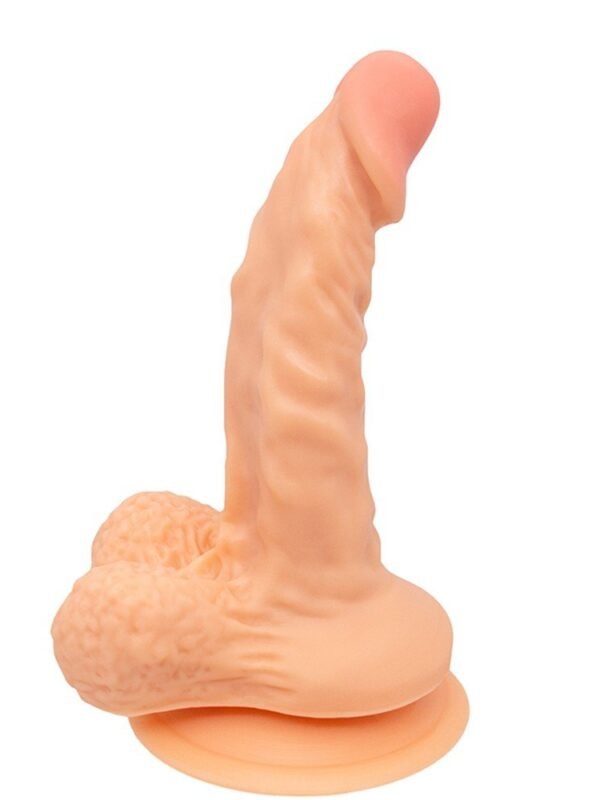 Gode ventouse réaliste avec testicules