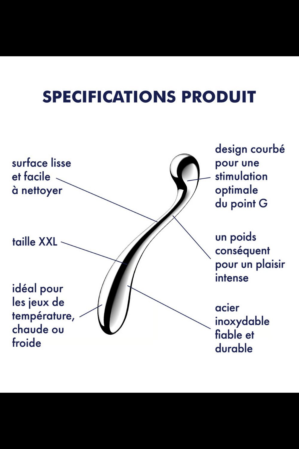 Gros gode en métal à tête sphérique