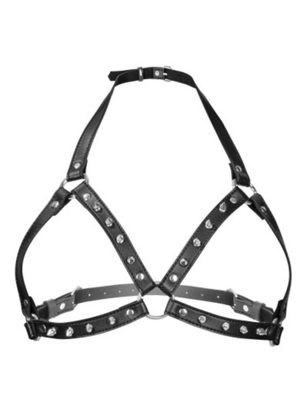 Harnais de poitrine sexy simili cuir à rivets