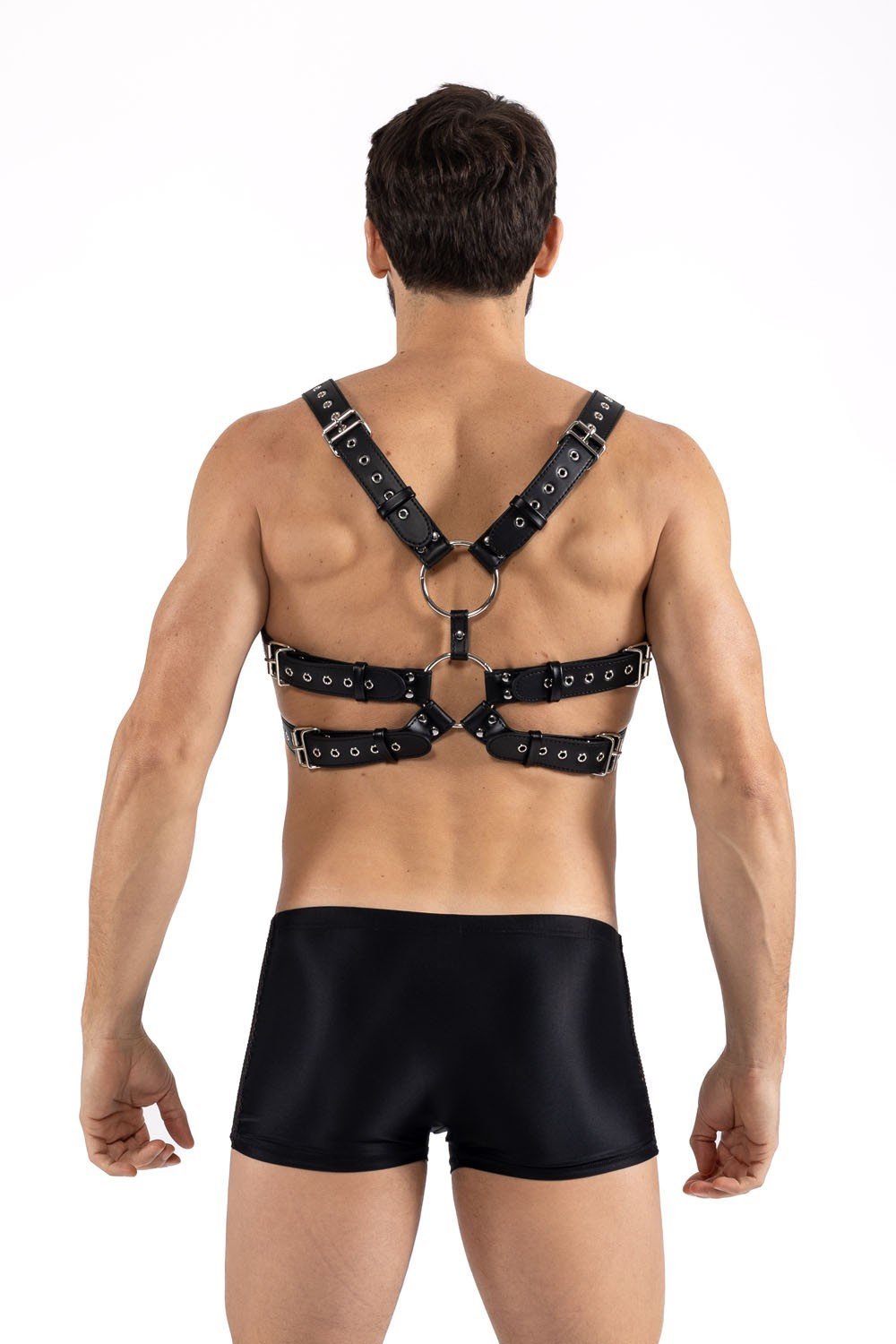 Harnais homme réglable à larges anneaux en métal