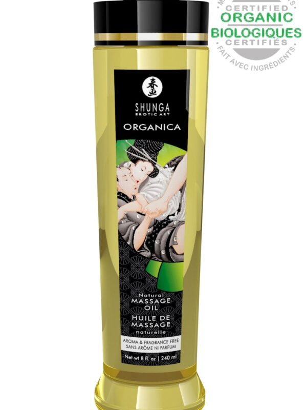 Huile de massage bio sans parfum 240 ml