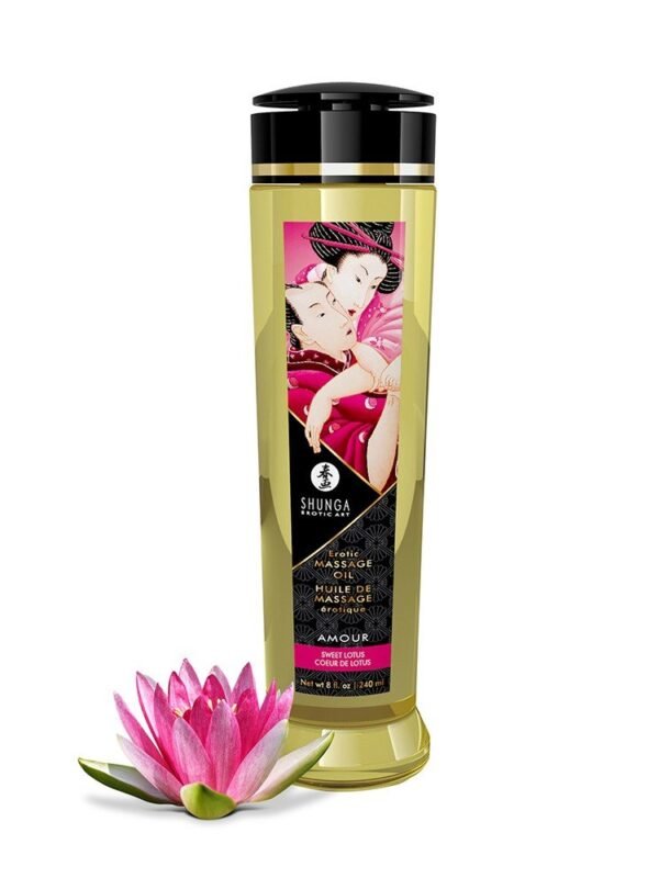 Huile de massage sensuelle coeur de lotus 240 ml