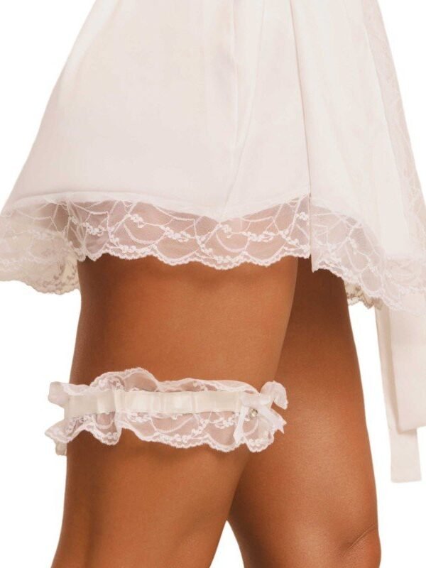Jarretière de mariée Weddya dentelle blanche – Obsessive