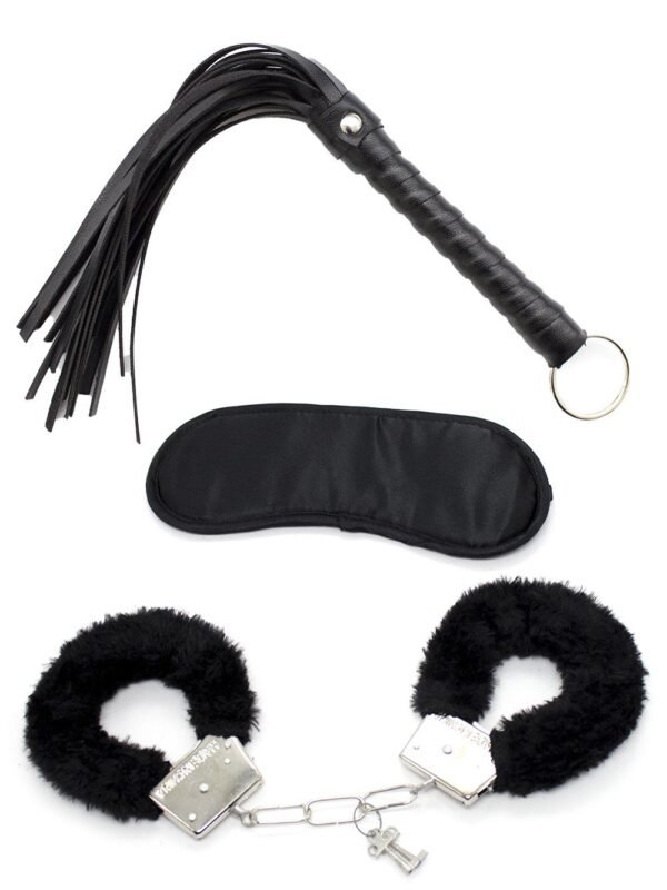 Kit de soumission 3 pièces masque martinet menottes