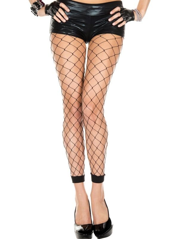 Legging résille noir à grands losanges – Music Legs