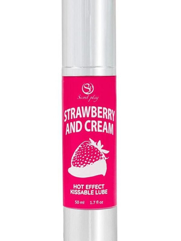 Lubrifiant et huile de massage chauffant fraise crème 50 ml