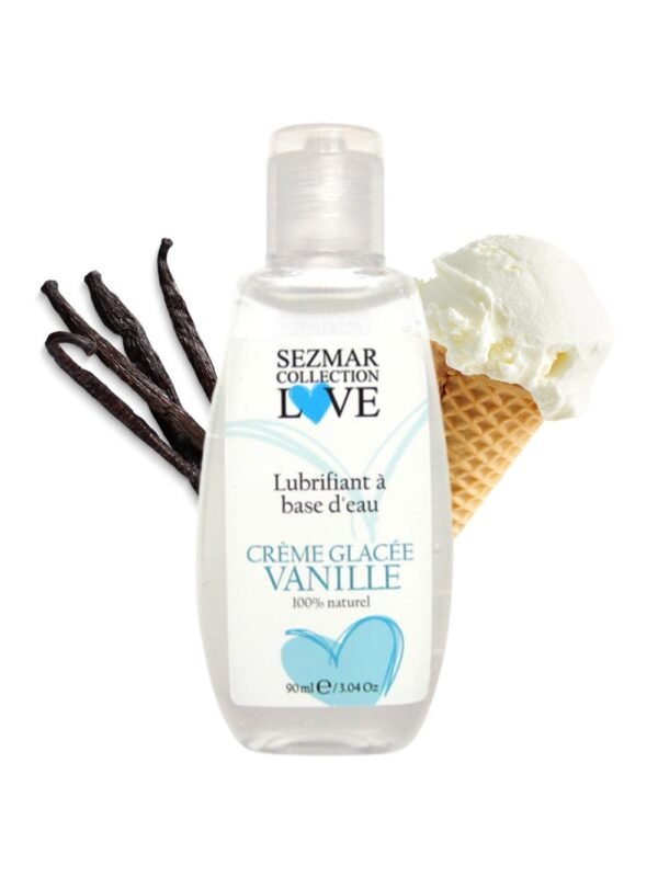 Lubrifiant naturel à l'eau saveur glace vanille 90 ml